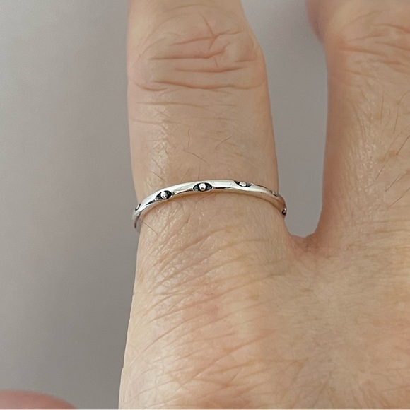 Sterling Silver Little Tiny Eternity All Seeing Eye Ring, Evil Eye Rings, Eyes - Picture 12 of 12